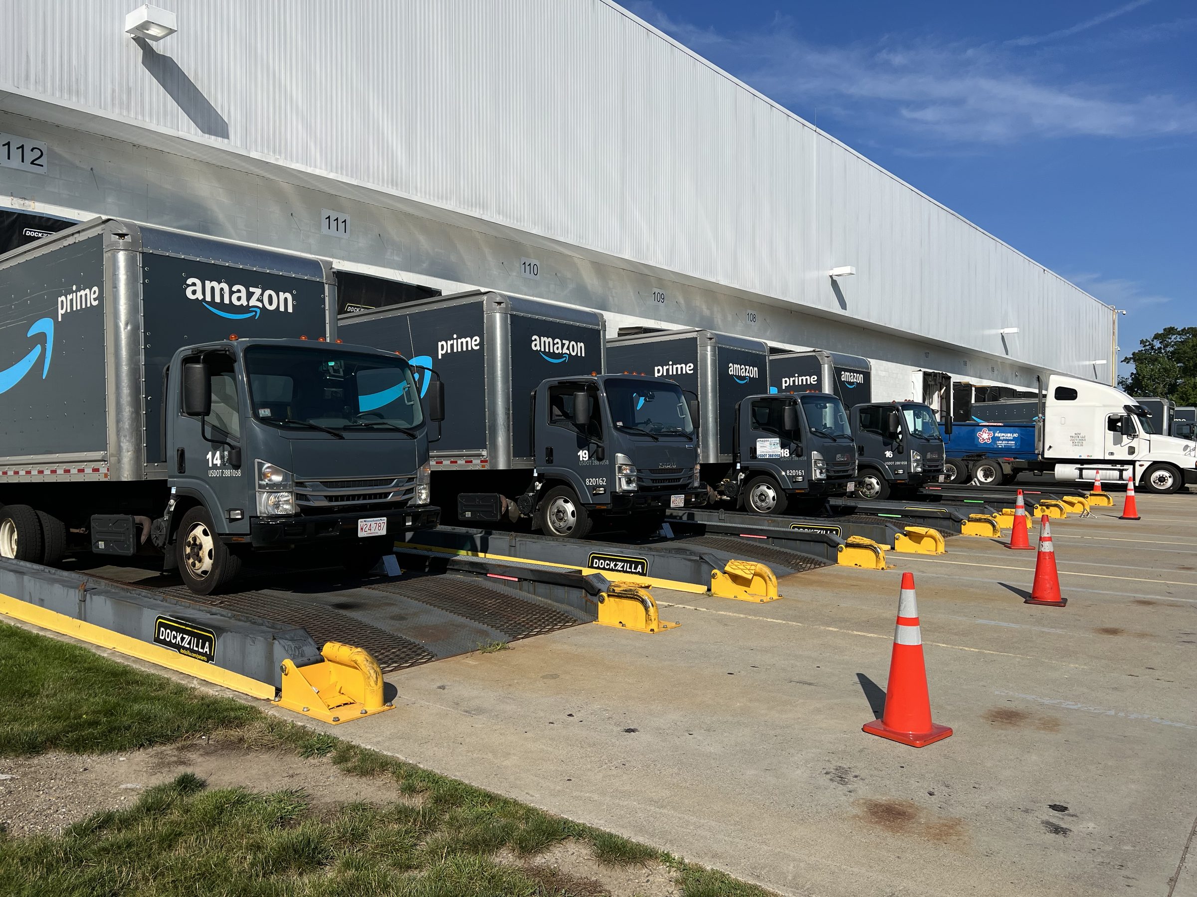 The SDS fleet lined up at the delivery station
