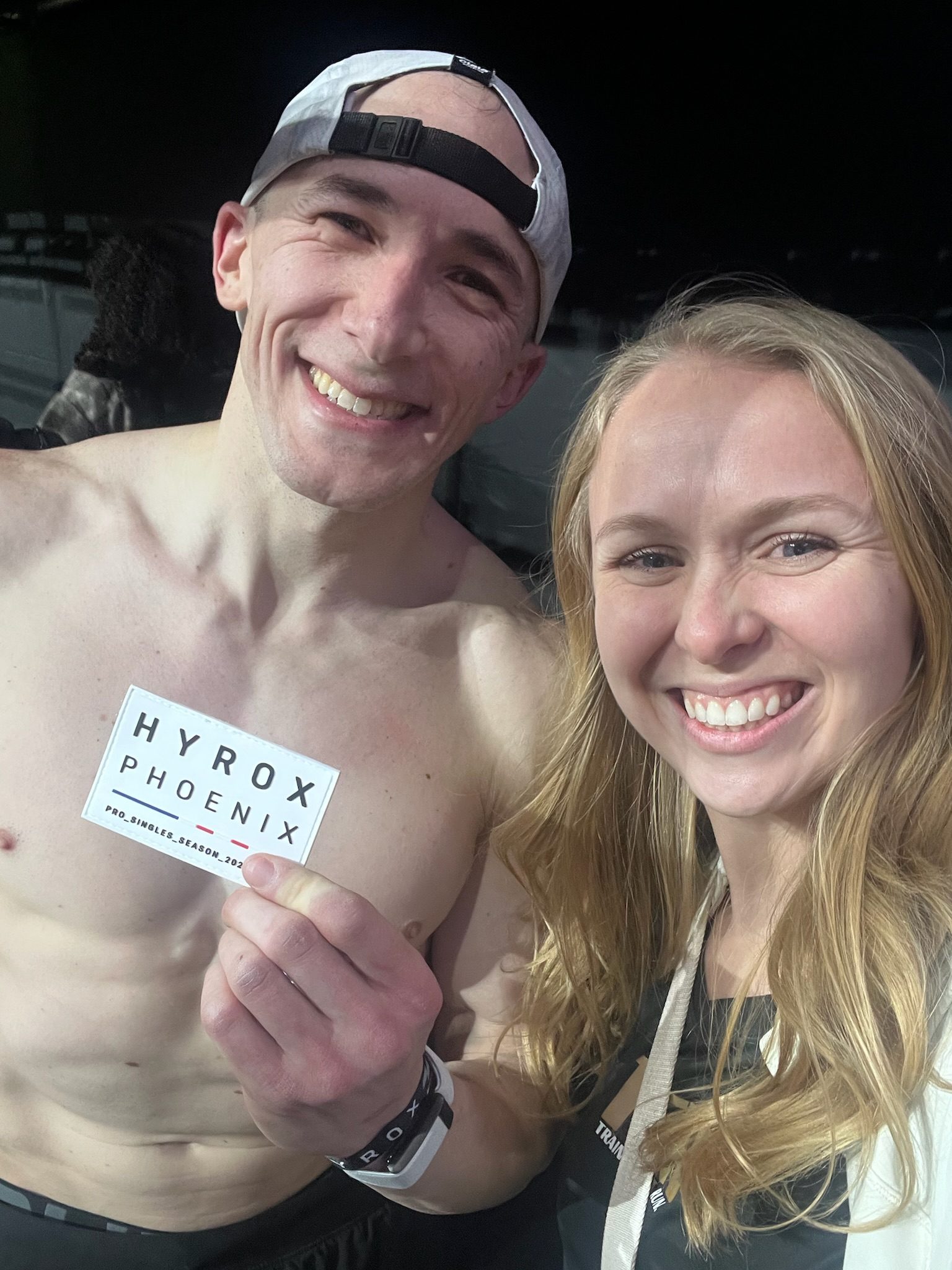 Adam and Erin at the HYROX Phoenix finish